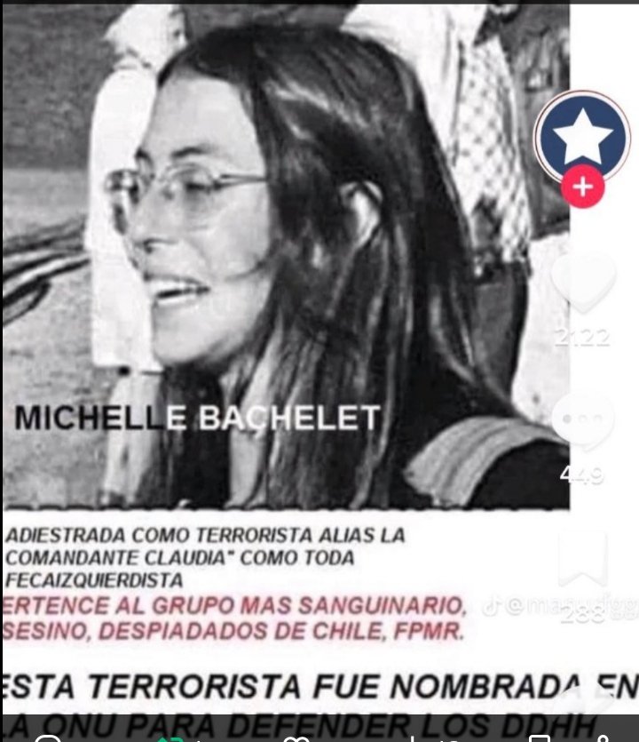 <a href="/latercera/">La Tercera</a> 👇MICHELLE BACHELET TERRORISTA DEL FPMR ALIAS LA COMANDANTE CLAUDIA 👇