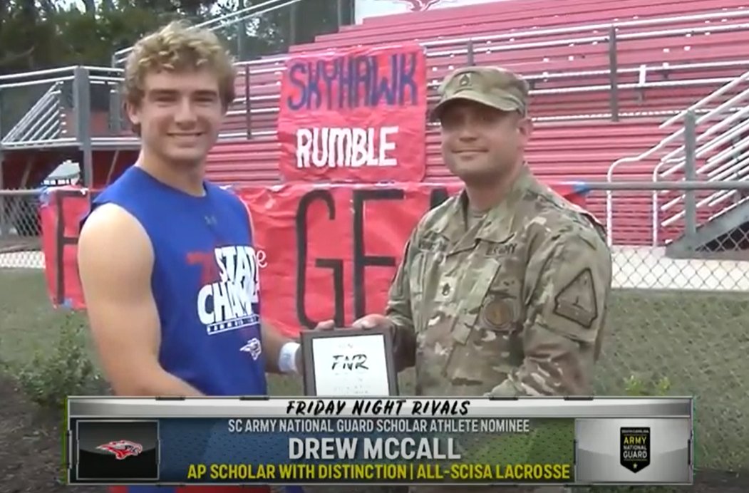 🔴WATCH

#SonicFNR Game of the Week! 🏈 

Congratulations to Drew McCall the <a href="/SCNationalGuard/">SC National Guard</a> Scholar Athlete Player of the Week!

HALFTIME
@LMAAAthletics 7
<a href="/HammondFootball/">Hammond Football</a> 44

bit.ly/4h6PN0H