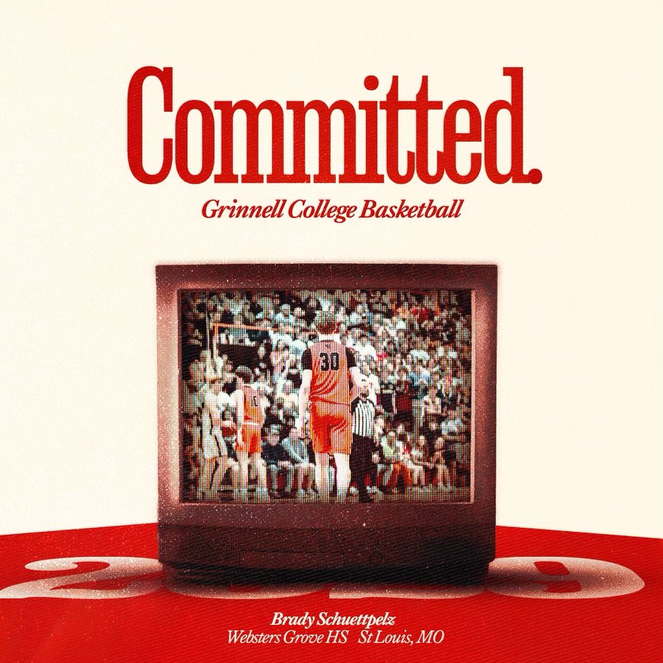 Brady Schuettpelz (@b_schuettpelz) on Twitter photo I am extremely grateful to announce my commitment to Grinnell! Huge thanks to all my family, coaches, and teammates! Thanks to Coach Arseneault and Coach Damazo for the opportunity! Let’s work
<a href="/StatesmenHoops/">Webster Groves Basketball</a> <a href="/ArsenalHoops/">Arsenal Hoops</a> <a href="/CoachMooreSTL/">Isaac Moore</a> <a href="/DJDamazo/">DJ Damazo</a> @CoachBrightCAA <a href="/MichaelAsleson/">Michael Asleson</a> I am extremely grateful to announce my commitment to Grinnell! Huge thanks to all my family, coaches, and teammates! Thanks to Coach Arseneault and Coach Damazo for the opportunity! Let’s work
<a href="/StatesmenHoops/">Webster Groves Basketball</a> <a href="/ArsenalHoops/">Arsenal Hoops</a> <a href="/CoachMooreSTL/">Isaac Moore</a> <a href="/DJDamazo/">DJ Damazo</a> @CoachBrightCAA <a href="/MichaelAsleson/">Michael Asleson</a>