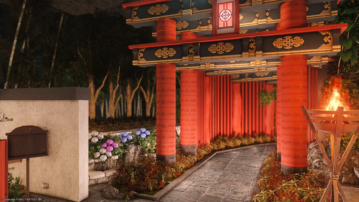 dbztetsu's tweet photo. 「Pandemoクリダイ神社」

京都府伏見稲荷大社をモデルに神社を作ってみました。

いつも下振れて近接LBを打たされてるメレーの皆さんや0.1％で惜しくもクリアを逃してしまうなど火力に伸び悩んでいる方々に神のご加護がありますよう。

#FFXIV  #HousingEden #FF14ハウジング #てっちゅんはうじんぐ https://t.co/qrZowsp7Kf