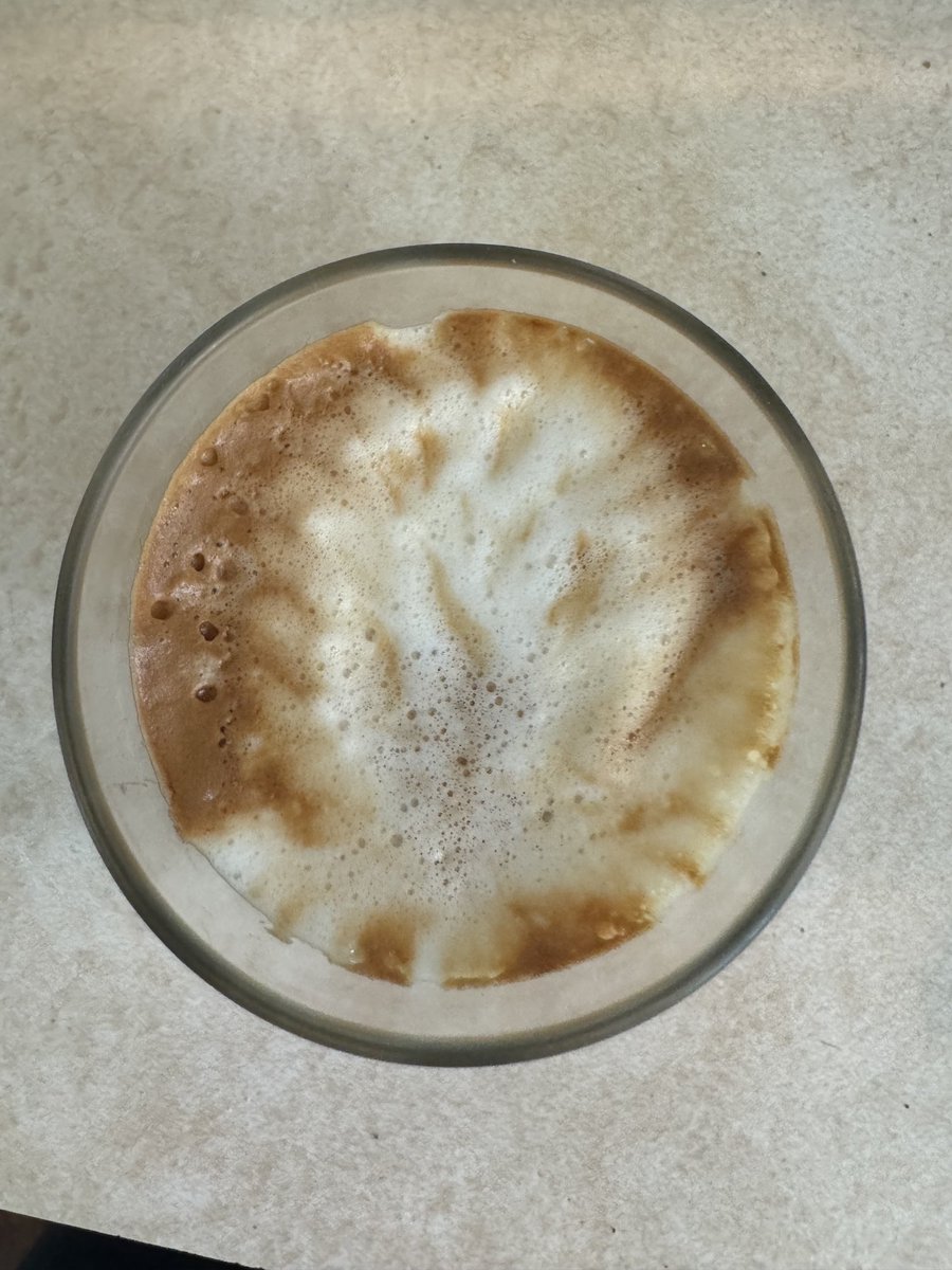 Today’s bad latte art-a banksia?