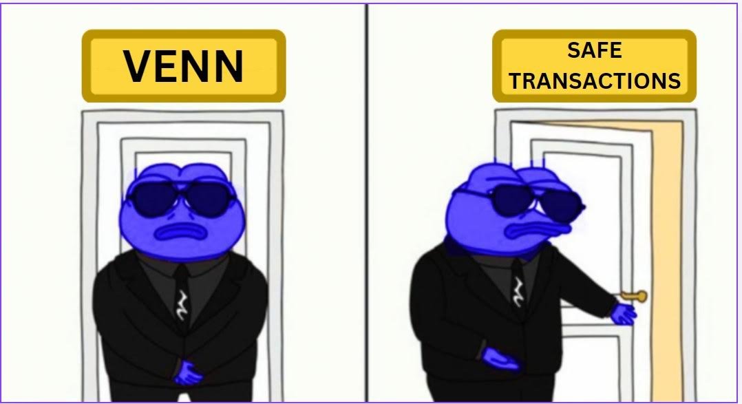 VennBuild's tweet photo. You're allowed in when you use Venn’s #DeSec for your security... @Calderaxyz knows the score 😏 https://t.co/JHVlQoV6as