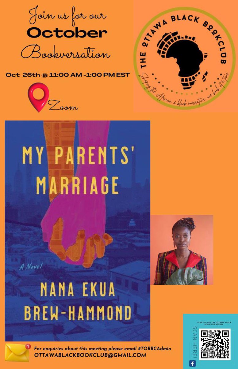 Join us for our October Bookversation with author @nanaekuawriter. Nana Ekua Brew- Hammond