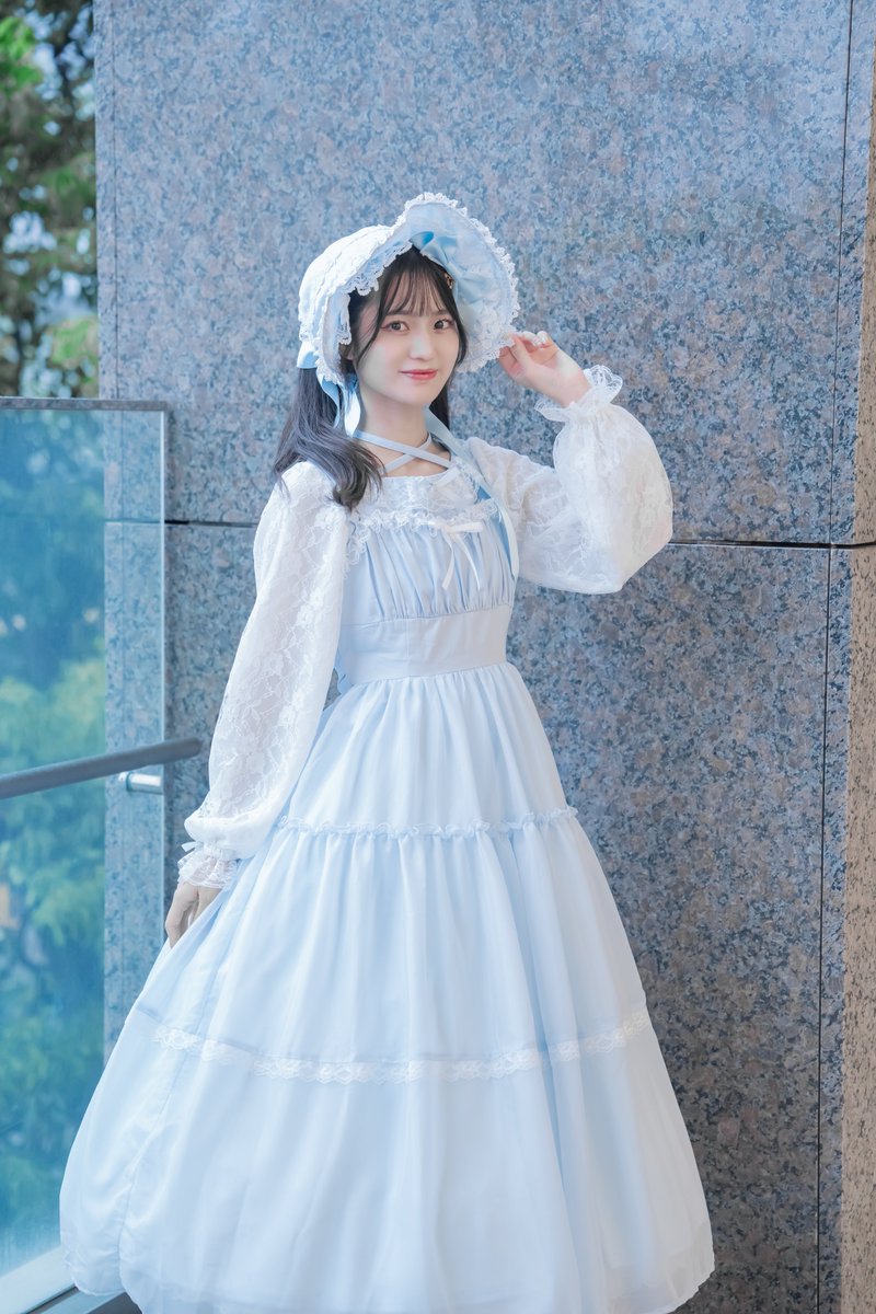 マリン　しろくま　限定カラー　ジャンバースカート サンドレス Sweet Best Wishes ジャンパースカート（黒×オフ白）コーデ」セット