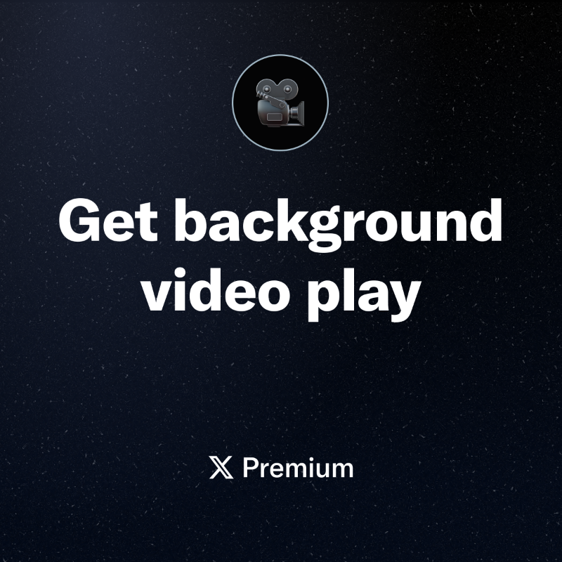 premium's tweet photo. Great content shouldn't pause.

Subscribe to Premium to keep videos playing after locking your phone.