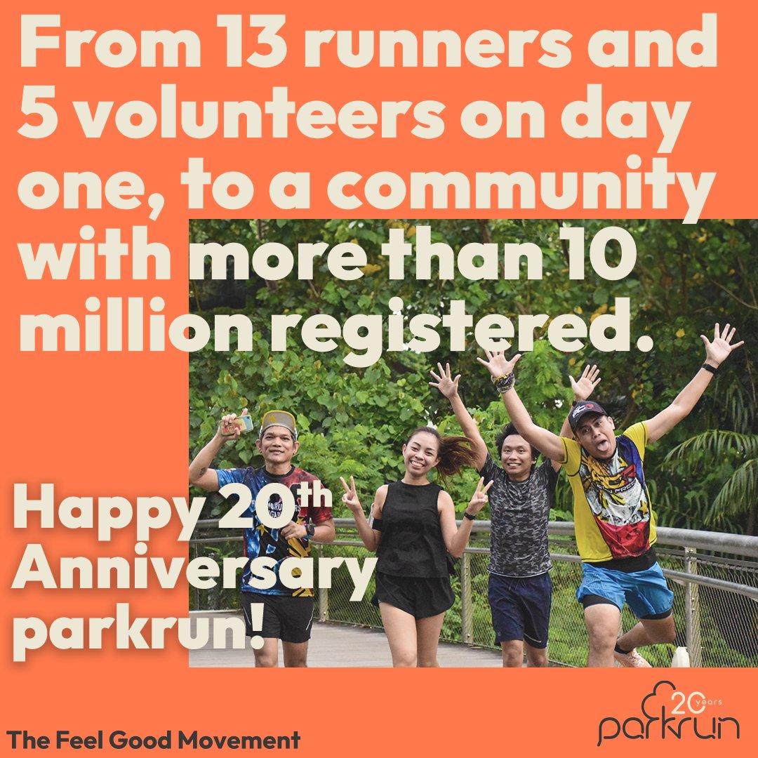 Twenty years of parkrun and still growing strong 🤩 

#TheFeelGoodMovement