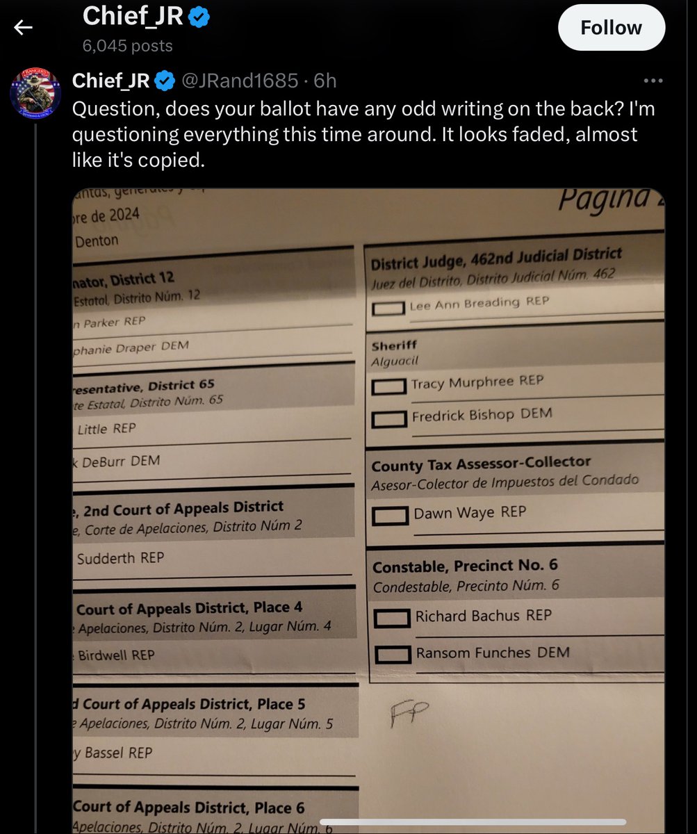 coryaytch's tweet photo. @JRand1685 @mattgaetz Why do you have a ballot from Texas if you are claiming you live in Georgia? LIE much? https://t.co/kM6j4MOh3o