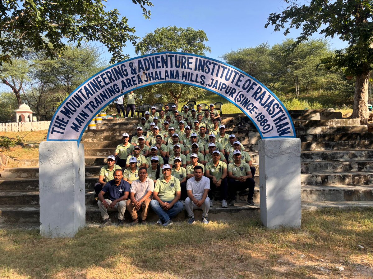 nacincbic's tweet photo. NACIN Jaipur is organising 14th Induction course of Inspectors of CGST Mumbai/Nagpur and  Jaipur Zones from 05.08.24 to 08.11.24. As a part of the course, adventure activities like trekking, rock climbing &amp; flying fox etc. were organised  on 05.10.2024 at Jhalana Hills Jaipur. https://t.co/NokTWKKq4e