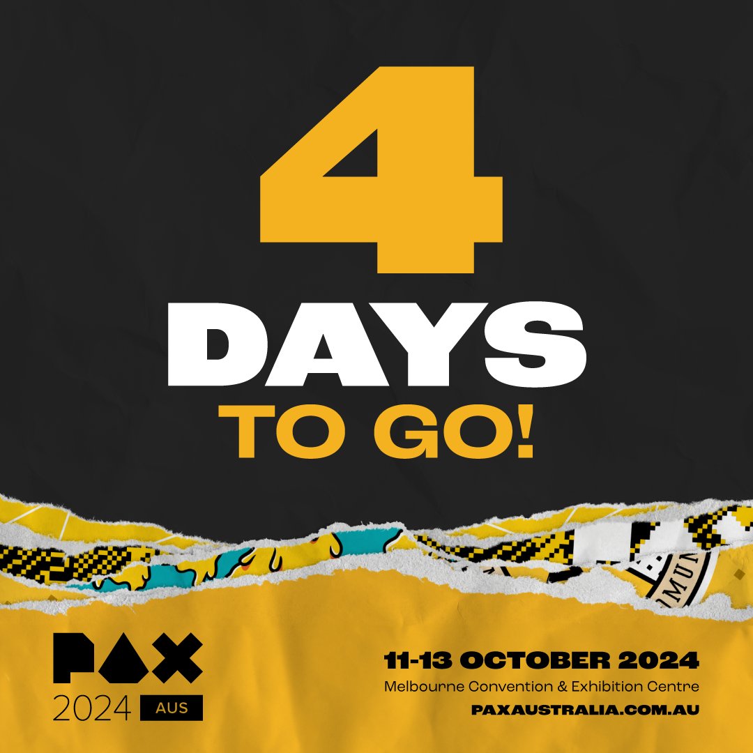 It’s dangerous to go alone! Take these 🎮🗡️. Only 4 days to go until #PAXAus