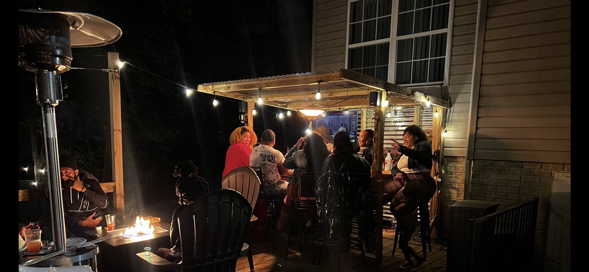 JeffBoykin's tweet photo. Young folks hanging out at the backyard deck/bar https://t.co/2JDQEaRjKV