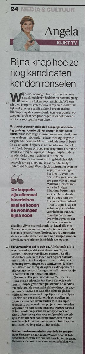 Adtesters's tweet image. Precies!
Ik dacht, toen ik het voorbij zag komen in de gids; Héé leuk, een NL versie van het Engelse programma "Een nieuw leven onder de zon".
(Dit idee kopiëren mag!)
Maar toen ik het wilde instellen op TV las ik dat het weer een kopie was van iets.
Oppleuren dus...
#Net5