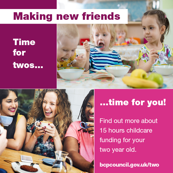 📢 Your 2 yr old could be eligible for childcare funding if you are claiming certain benefits. That's 15 hrs of fun, making friends &amp; early learning. Check if you are eligible: bcpcouncil.gov.uk/two
#timefortwos #childcarefunding #BCPFamilyInformation