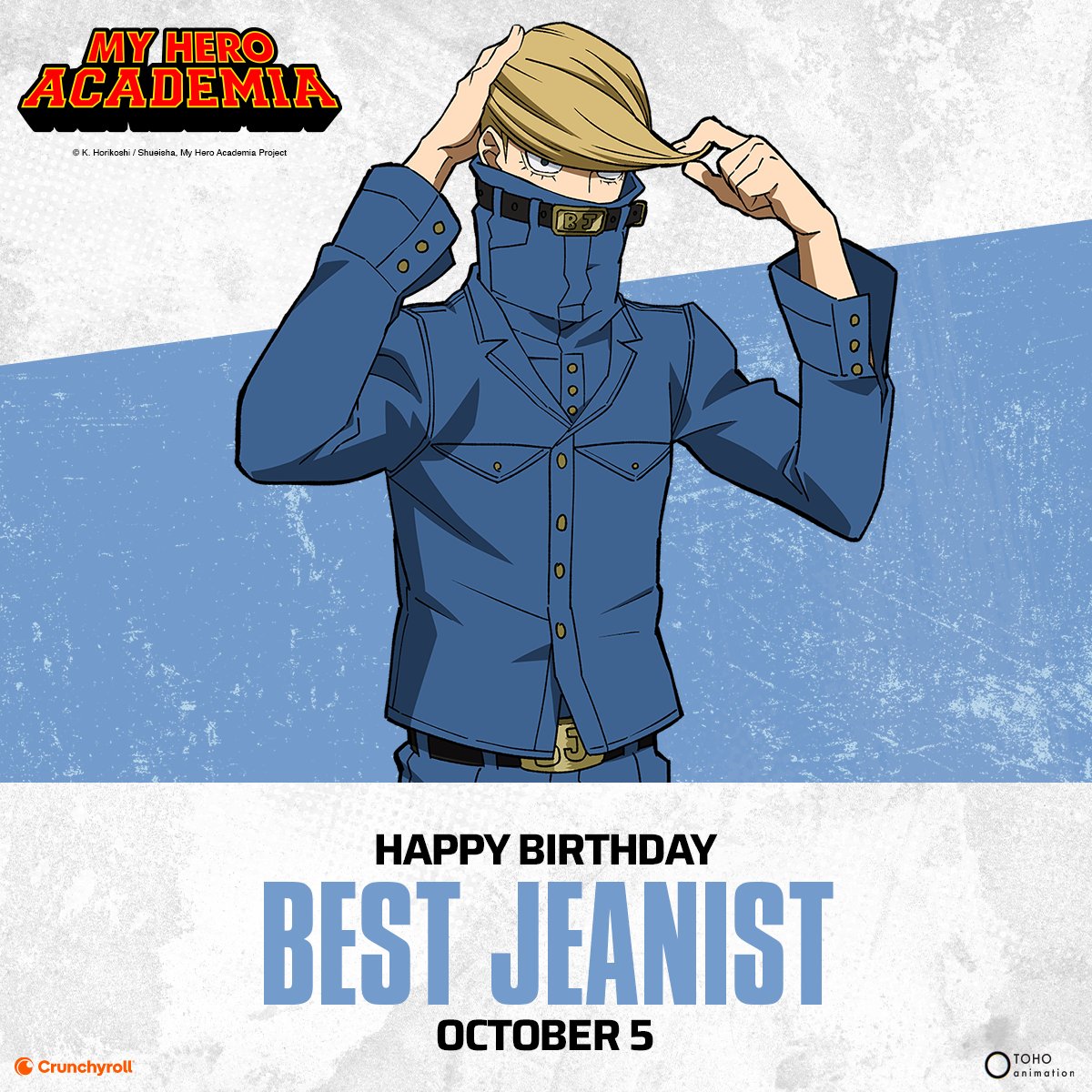 MHAOfficial's tweet photo. Happy birthday, Best Jeanist! 🎂 https://t.co/tWxQEh3VSl