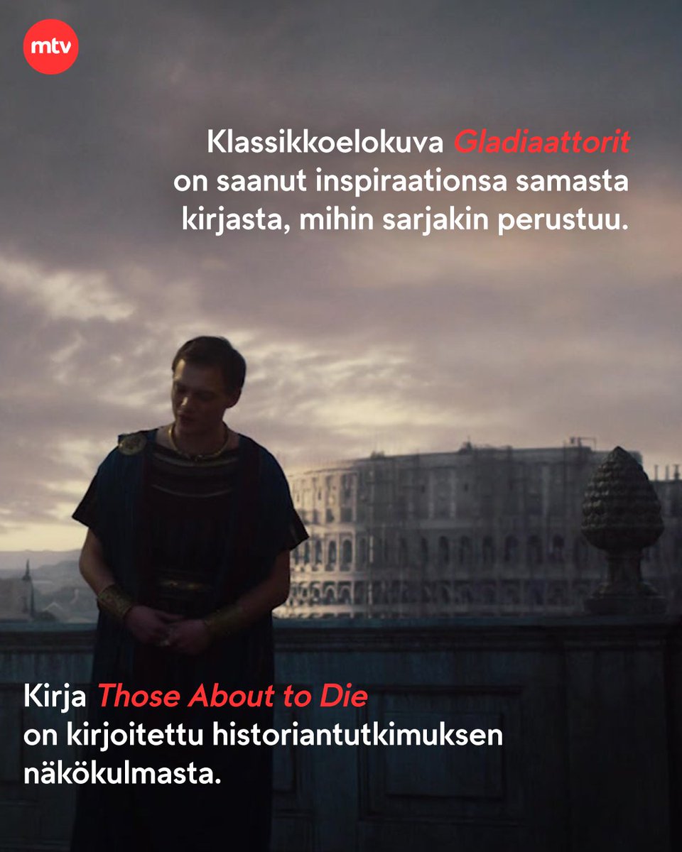 Tiesitkö, että Those About to Die -sarja on niin iso, että sen hinnalla:

💸 Voisit lentää avaruuteen ja takaisin monia satoja kertoja

💸 Voisit ostaa kotipihaan hävittäjän ja henkilökohtaisen lentäjän yli vuodeksi

📺 Those About to Die la 22.35 <a href="/mtv3suomi/">MTV3</a>
▶️ Katso jo nyt MTV