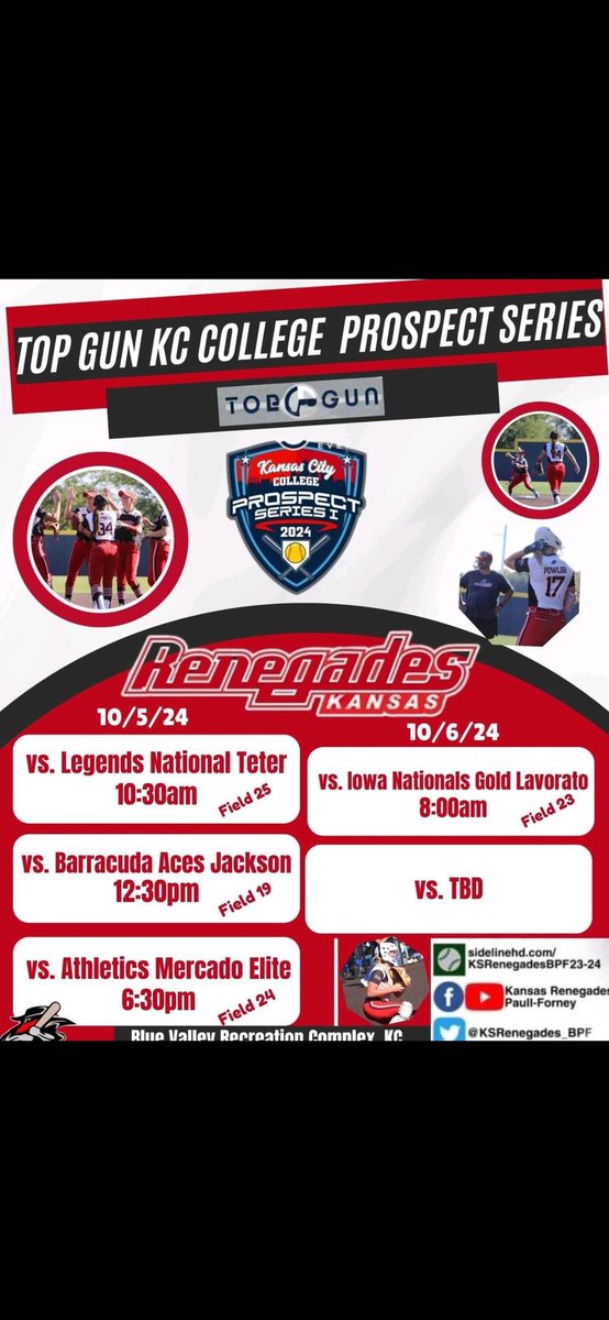 First tournament of the fall. Lets go!! Come watch my team play! <a href="/KSRenegades_BPF/">KS Renegades BPF</a>