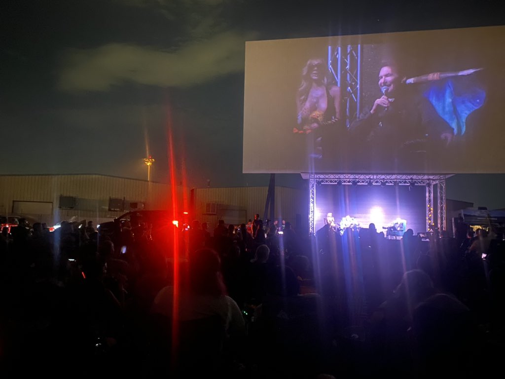 Mike Weatherford (@mikeweatherford) on Twitter photo ‘It worries me that we became respectable,’ says John Carpenter to <a href="/therealjoebob/">Joe Bob Briggs</a> son after an SUV drops him at <a href="/JoeBobsJamboree/">Joe Bob’s Jamboree</a> ‘It worries me that we became respectable,’ says John Carpenter to <a href="/therealjoebob/">Joe Bob Briggs</a> son after an SUV drops him at <a href="/JoeBobsJamboree/">Joe Bob’s Jamboree</a>