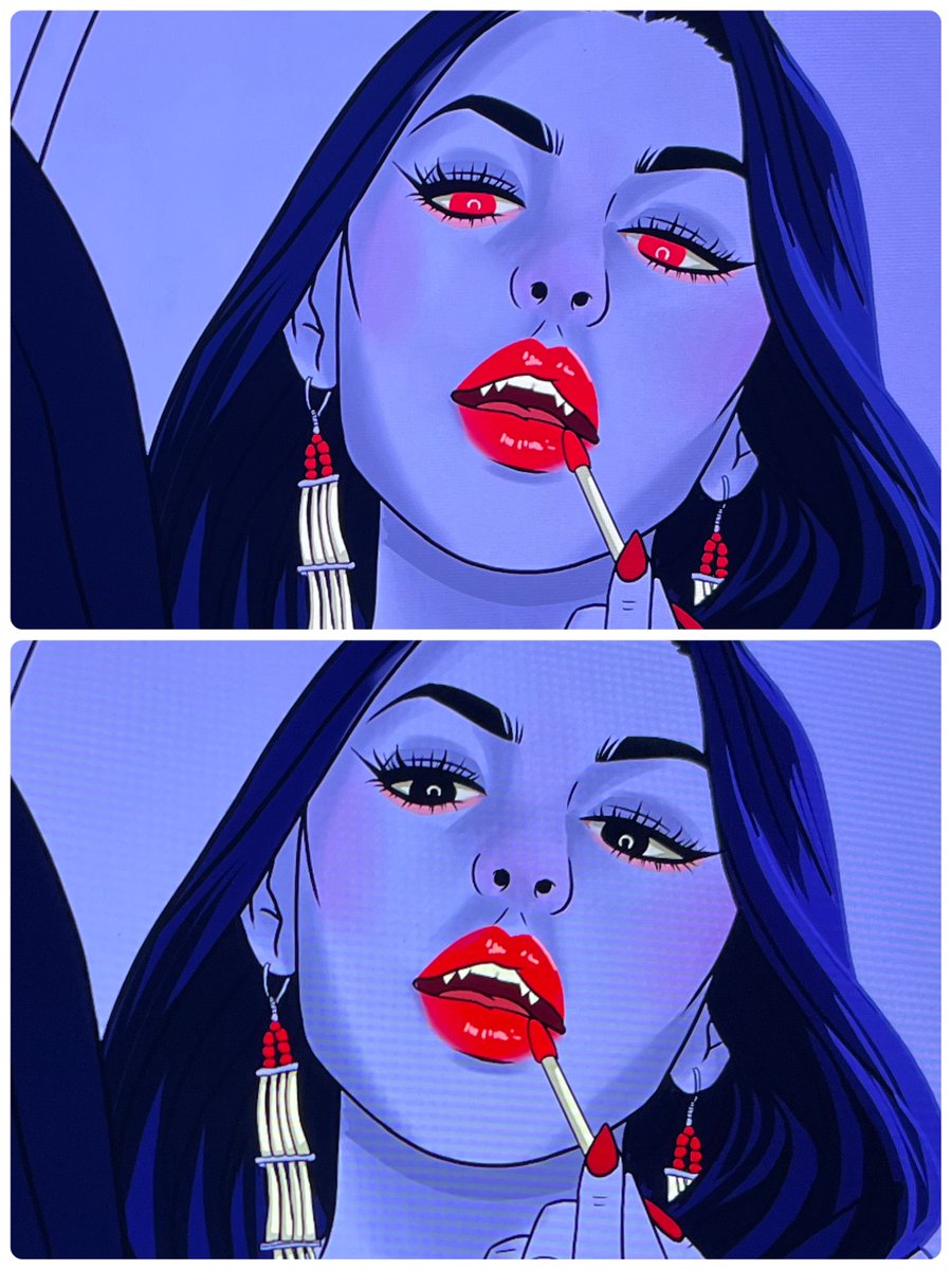 Which eye color: red❤️ or black🖤?