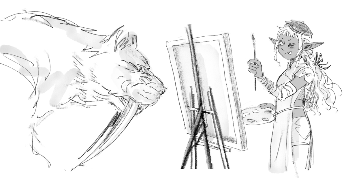 thistle had fun sketching at the #NatureArtParty :) 