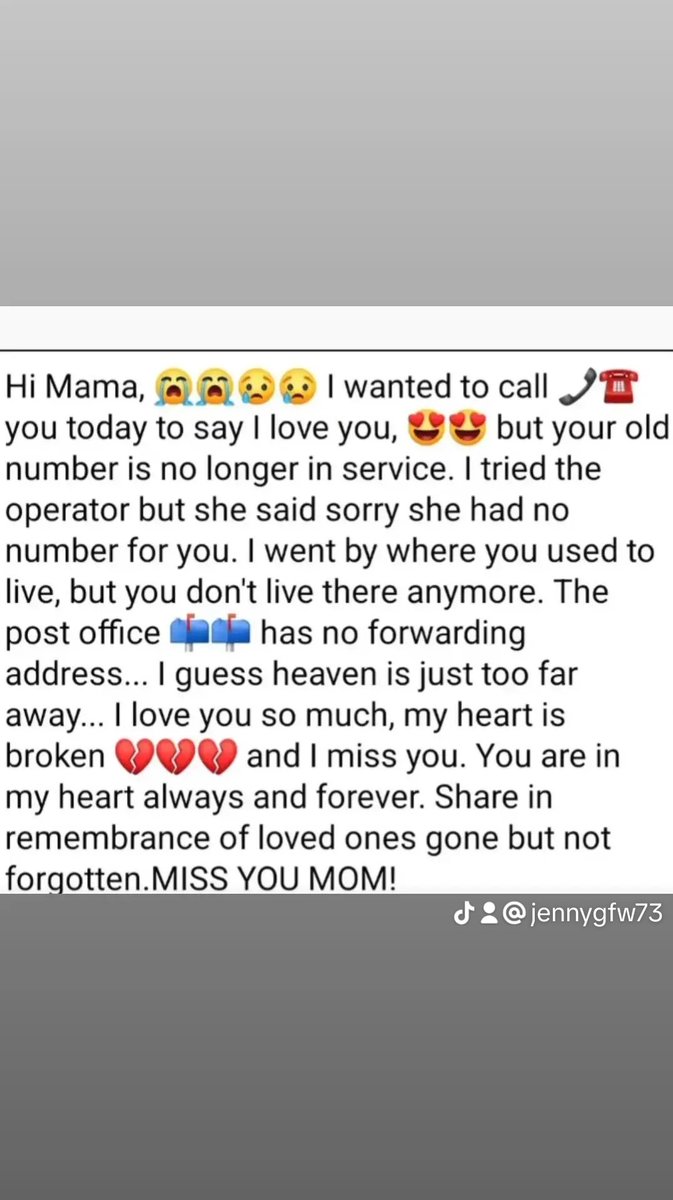 Jennygfw's tweet photo. #missmymom https://t.co/N9T5NvNmTA
