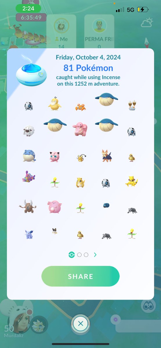 Only went 1 hour today
🐦‍🔥2 Birds 
✨0 shiny 
Both ran because I’m stingy with my Masterballs 😂

Happy grinding! ✨