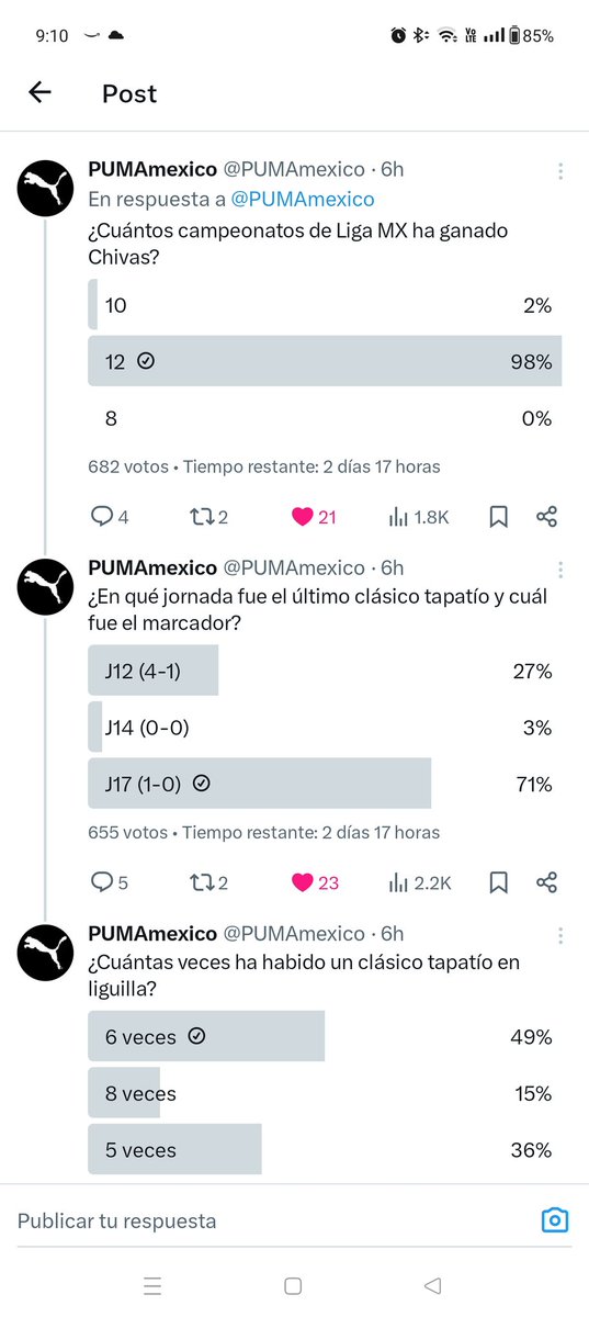 cmorales30's tweet photo. @PUMAmexico Suerte 🍀🤞 https://t.co/fjhQayMHyO