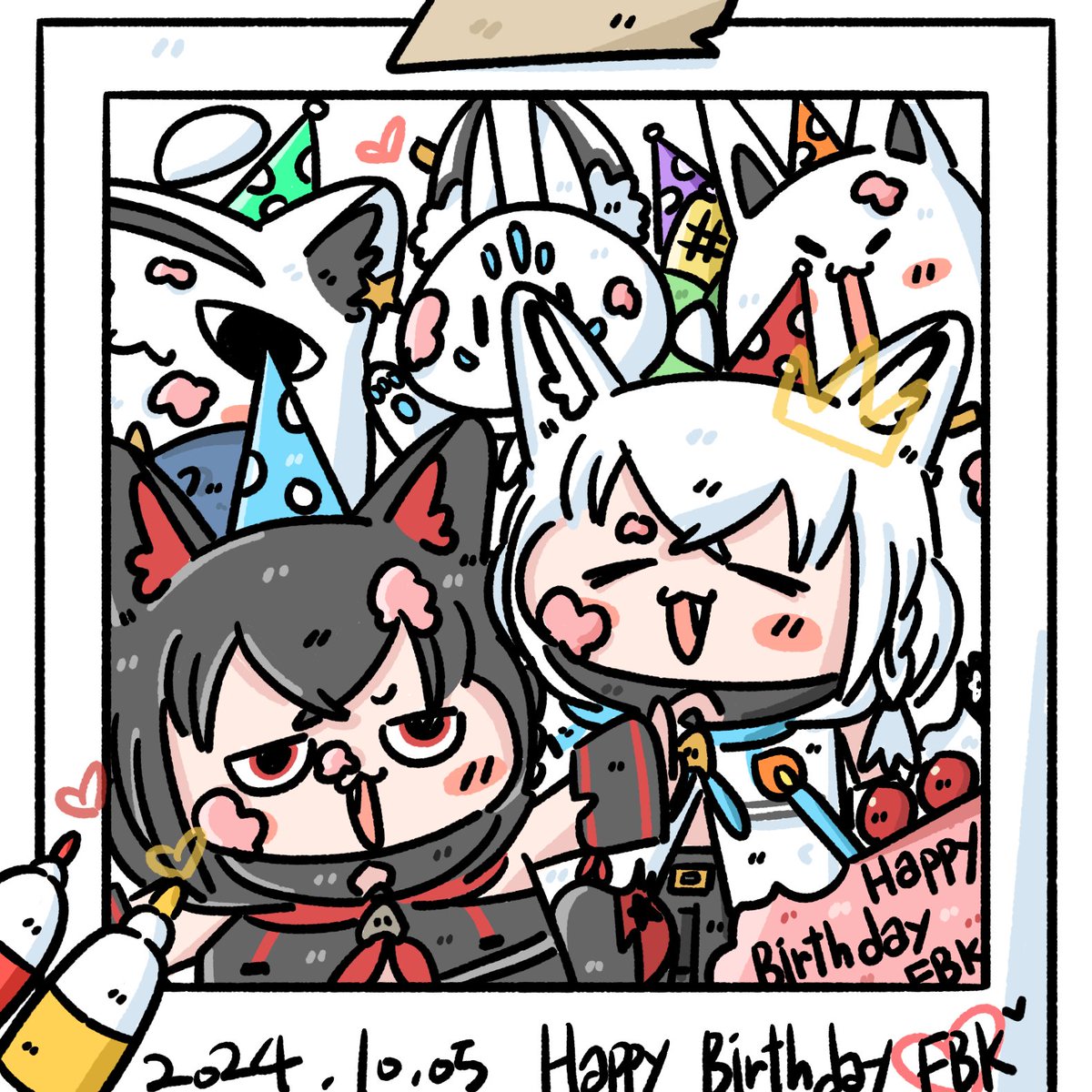 #白上フブキ生誕祭2024
#絵フブキ      
HBD FBKING 🦊👑 