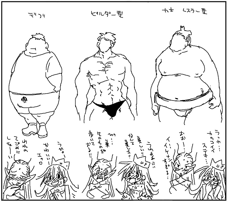 デブとか力士タイプへの反応 