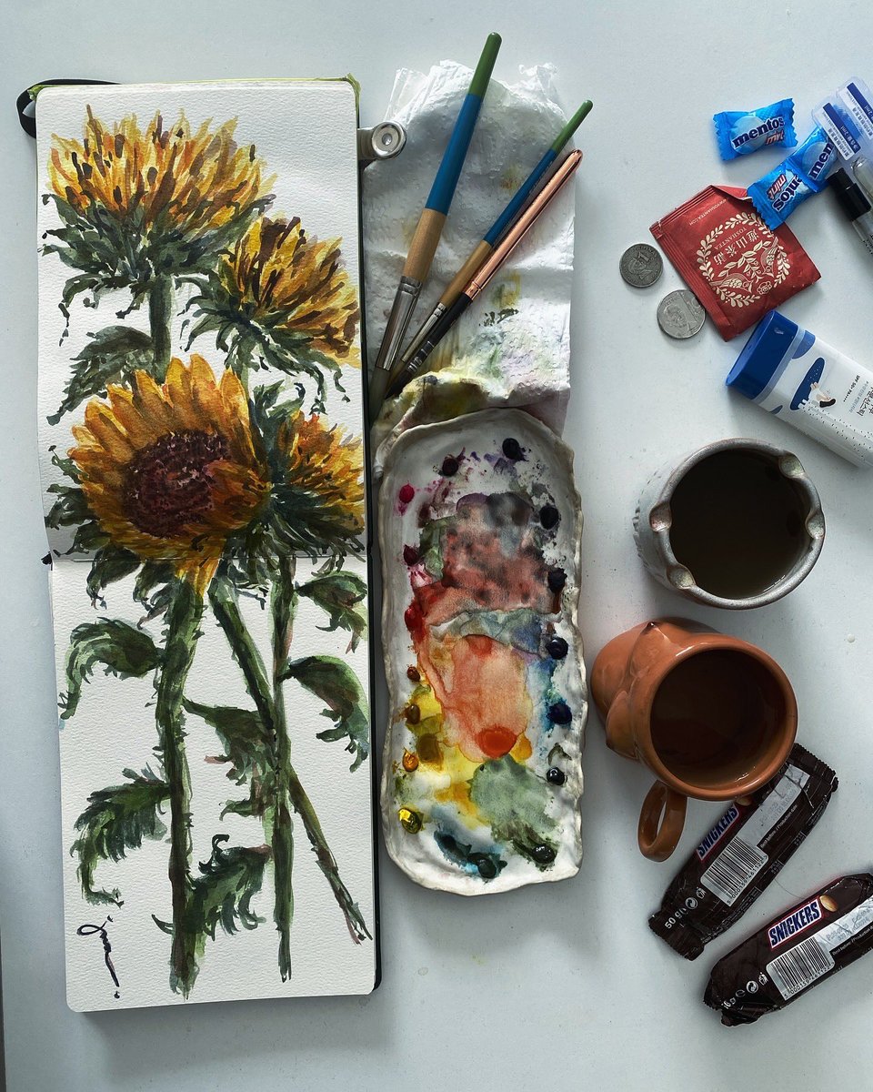 jeanathegreat's tweet photo. and then i went on a trip to Bali in the second half of August so i lost my nightly painting streak and September has been all about trying to paint a little more consistently and so i resorted to painting random things that caught my attention to keep me interested🤭 https://t.co/vv2TN6T5YX