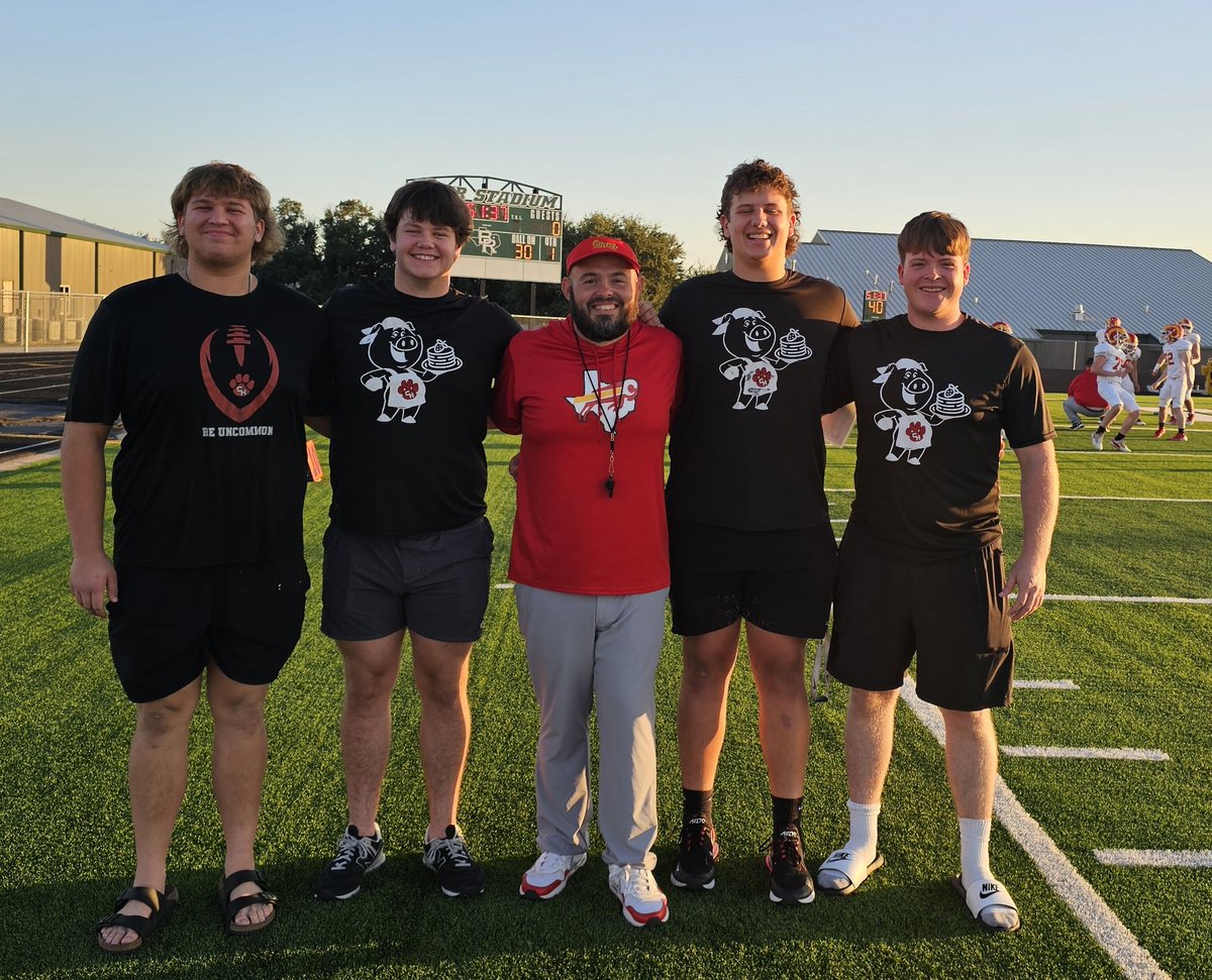 I've coaches football for a while now and to have these guys drive over 1 1/2 hours on their bye week, on a Friday, to see me has to be one of the greatest memories of all. My heart is full boys. <a href="/ParkerLeather77/">Parker</a> <a href="/amerson_ely/">Ely Amerson</a> <a href="/DallaoKubik56/">Wesley Dallao-Kubik</a> <a href="/TuckerPeriman/">Tucker Periman</a>