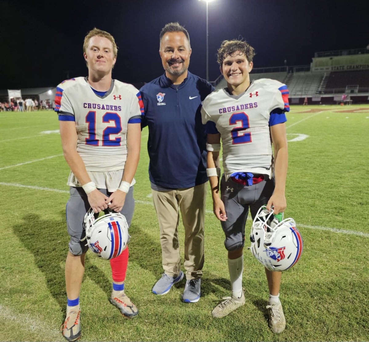 coach_kitchel's tweet photo. Road Warriors!

Crusaders beat undefeated Wynnewood 37-16!

I love this team!

🛡️✝️🏈 https://t.co/9A17qufRRM