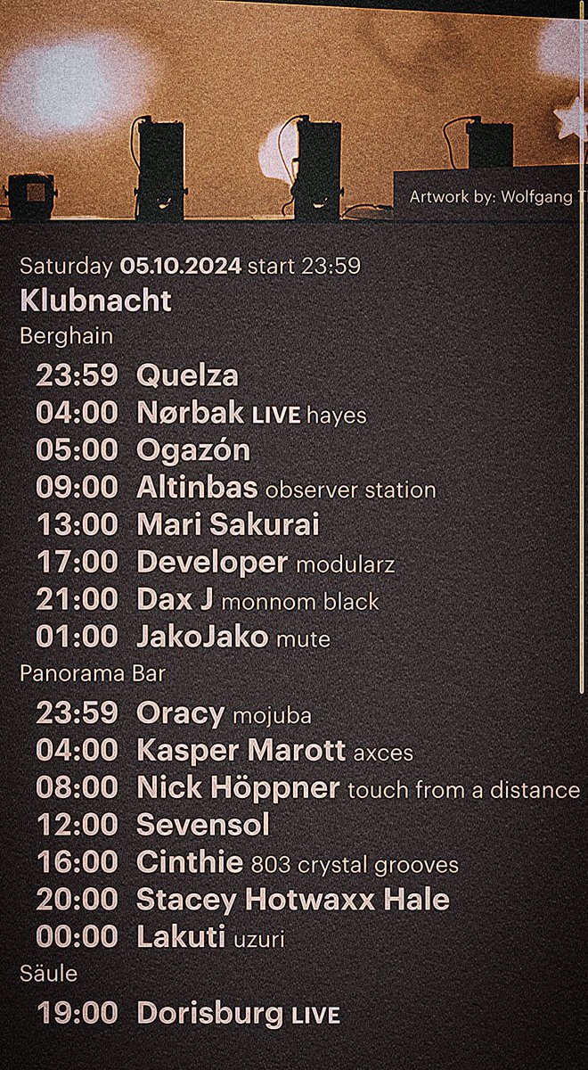 Developer At Berghain Sunday at 17:00