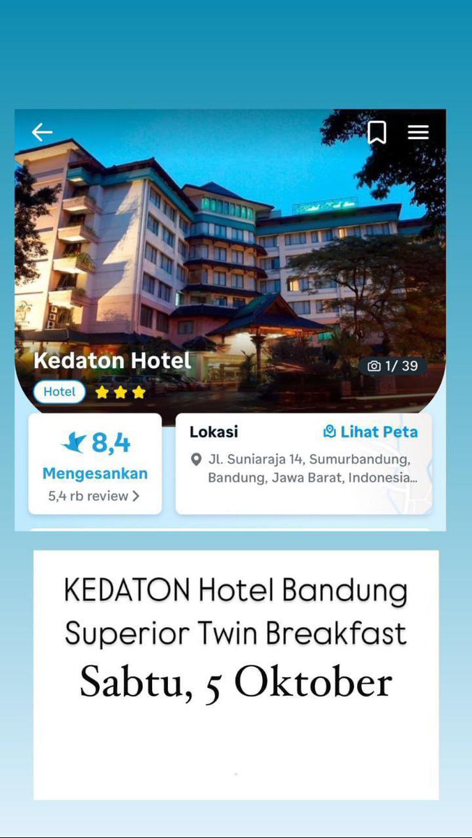 Sashishushesho's tweet photo. Voucher hotel murah kedaton bandung
Check in 5 oktober 500rb
#wts #wtb #zonajajan #zonauang #voucherhotelmurah https://t.co/zt6m0Zg3rQ