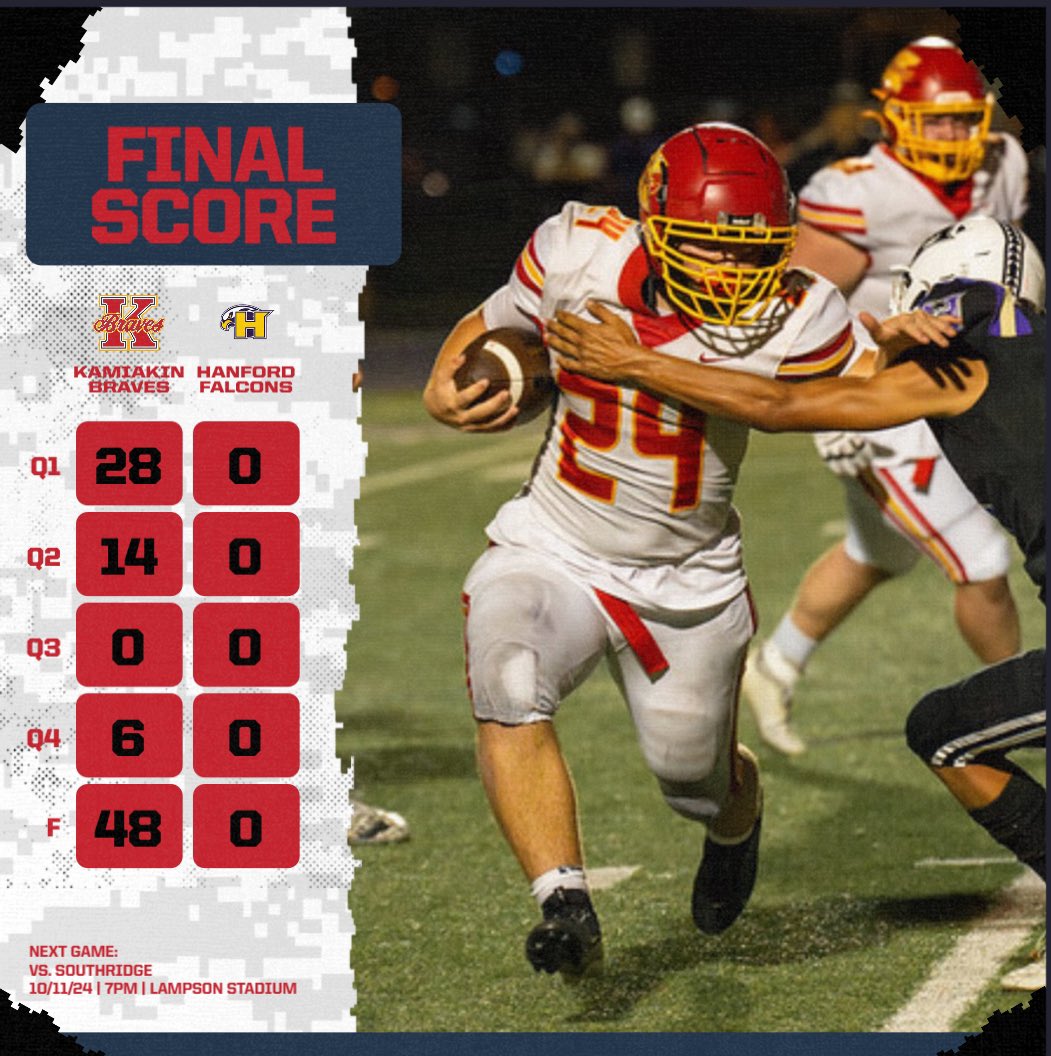🏈 Braves get the win over Hanford.