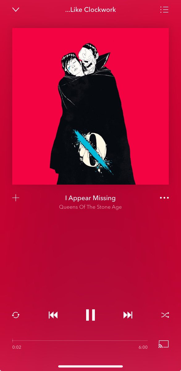 DevTC333's tweet image. Song of the Day: I Appear Missing
Artist: Queens of the Stone Age
Year: 2013
The boyf showed me this one. The last minute of the song sounds like a snowy day in 2010, and no, I will not elaborate.
#SPM230