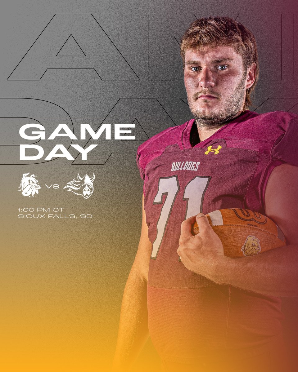 UMD_Football's tweet image. Super Saturday showdown ahead.

📍: Sioux Falls, S.D.
🆚: Augustana
⏰: 1:00 p.m.
💻: nsicnetwork.com/umdbulldogs/
📻: KDAL 610 AM / 103.9 kdal610.com
📊: goaugie.com/sidearmstats/f…
