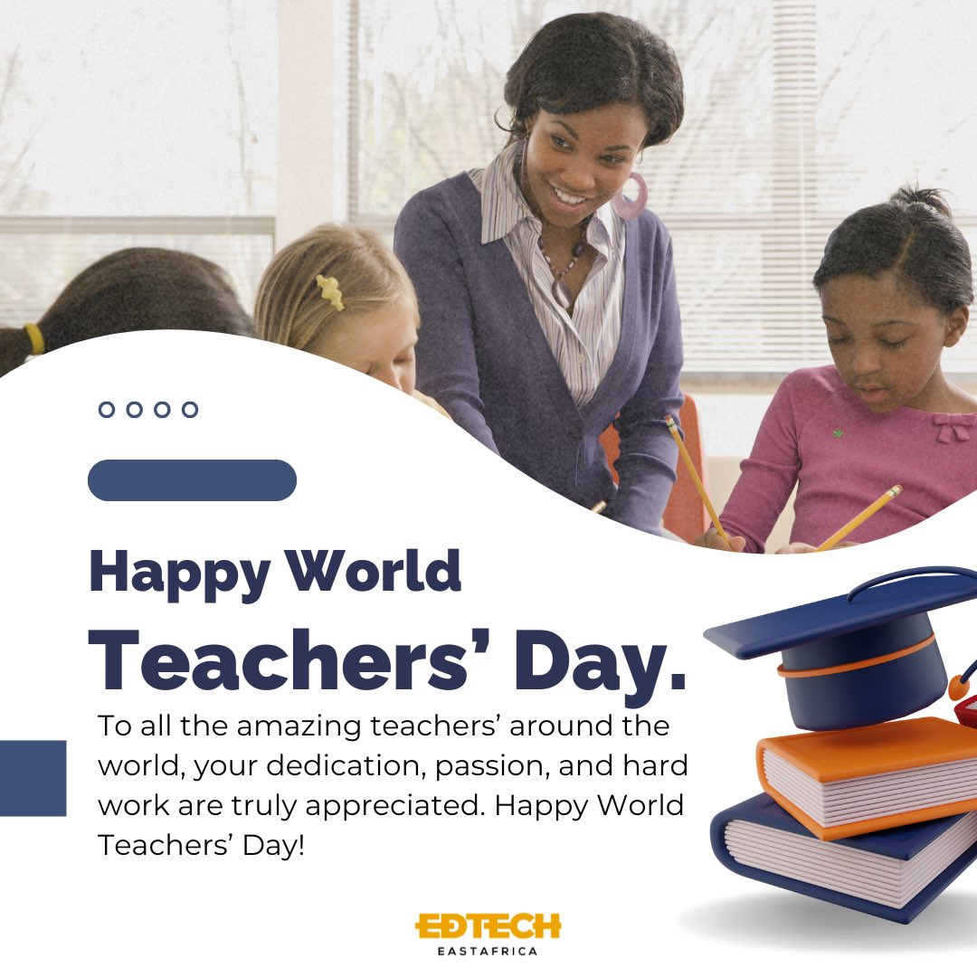 EdTechEAfrica's tweet photo. Happy #WorldTeachersDay! 🎉
To the educators who inspire curiosity, creativity, and change, thank you! Your impact reaches far beyond the classroom, shaping minds and futures. Tag a teacher who made an impact in your life! 👩‍🏫👨‍🏫
#ThankATeacher #TeachersInspire #EdTechForGood https://t.co/WtWqp52juG
