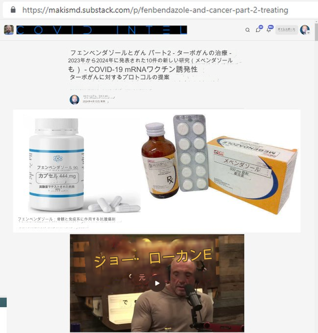 MD_PhD_ivermect's tweet photo. @MNHR_Labo もし私がmRNA誘発性ターボ癌と診断されたら、イベルメクチン（1mg/kg/日）とフェンベンダゾール（444mg/日）の開始用量による併用プロトコルを強く検討するでしょう。
https://t.co/VOFwY90dLZ
. https://t.co/n12mK19fOr