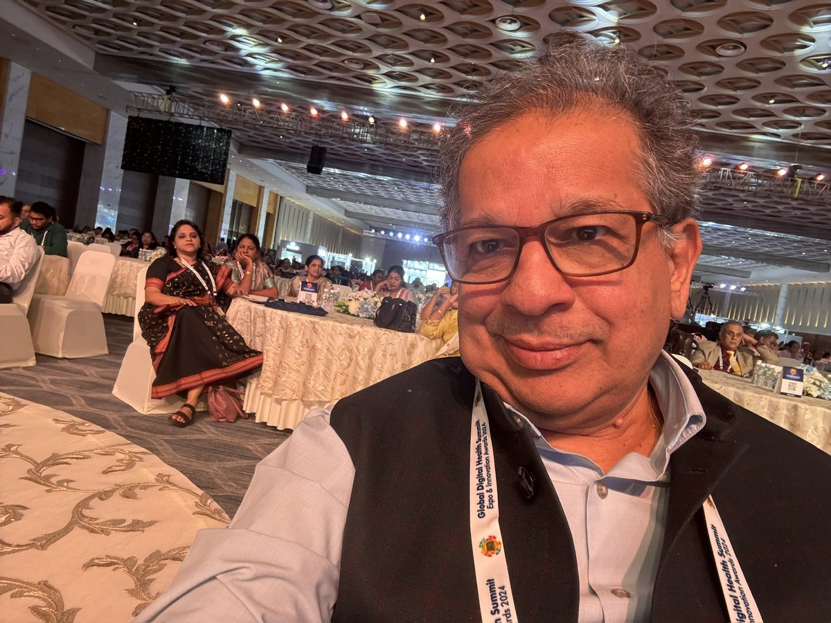 Sunilmed's tweet photo. At #GDHS2024 meeting in Mumbai. Perhaps the biggest meet on digital health in India. Congratulates Dr Rajendra Gupta for his leadership. @telemedsocindia @Medindia https://t.co/h6grwZ93j3