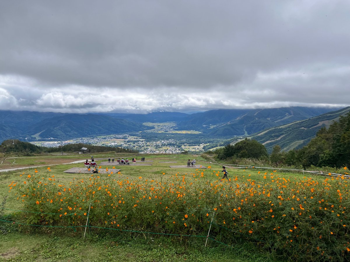 5_SPOT's tweet photo. お花畑の高原にボッチ。
全身、顔も泥まみれで。
雲がもくもく湧いてきてるのを目を細めて見てる中年 https://t.co/ZjIKoF1DwV