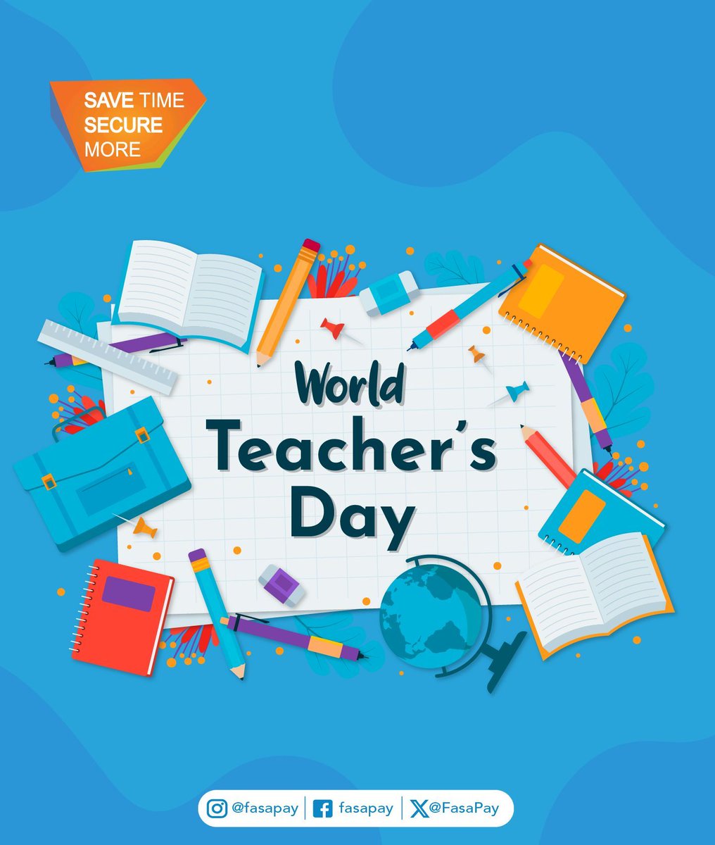 FasaPay's tweet photo. Behind every successful student is a great teacher. Happy World Teacher's Day to those who answer that call! 

#WorldTeachersDay
#ThankATeacher
#TeachersInspire
#EducationHeroes
#TeachingWithLove https://t.co/jl7bjvbNON