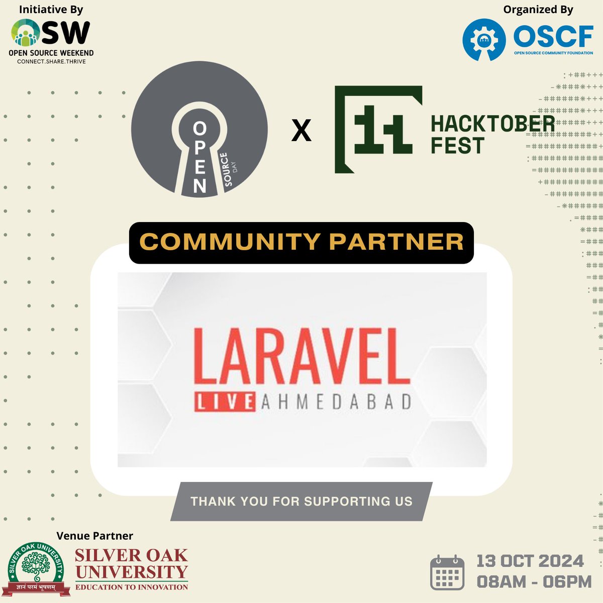 Open Source Weekend (@osweekend) on Twitter photo Excited to have <a href="/LaravelAhm/">Laravel Ahmedabad Community</a> as our community partner for Open Source Day x Hacktoberfest 2024๐
Join us at the event by registering with this link.
lu.ma/8q1pkog3
Let's celebrate collaboration and innovation together! #Hacktoberfest2024 #OpenSourceDay2024 Excited to have <a href="/LaravelAhm/">Laravel Ahmedabad Community</a> as our community partner for Open Source Day x Hacktoberfest 2024๐
Join us at the event by registering with this link.
lu.ma/8q1pkog3
Let's celebrate collaboration and innovation together! #Hacktoberfest2024 #OpenSourceDay2024