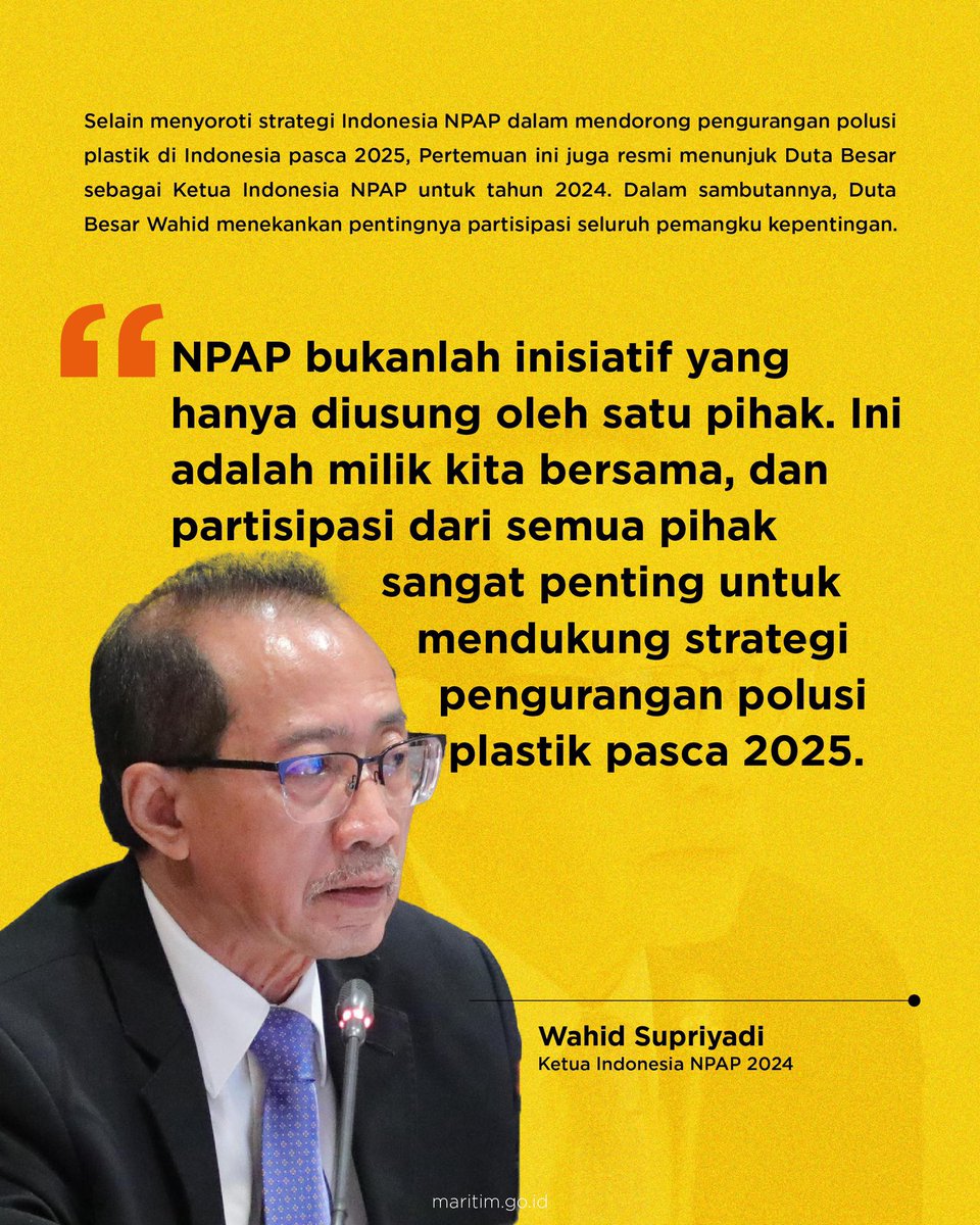 KemenkoInfra's tweet photo. #TimMarves, apakah kalian tahu bahwa Indonesia adalah negara pertama yang mendirikan National Plastic Action Partnership (NPAP)?

Sejak saat itu Indonesia menginspirasi 19 negara lain untuk mendirikan NPAP loh. https://t.co/6ObcddCjsS