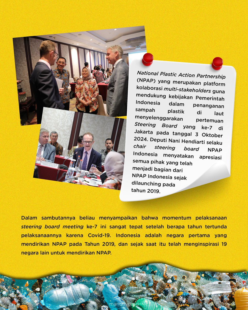 KemenkoInfra's tweet photo. #TimMarves, apakah kalian tahu bahwa Indonesia adalah negara pertama yang mendirikan National Plastic Action Partnership (NPAP)?

Sejak saat itu Indonesia menginspirasi 19 negara lain untuk mendirikan NPAP loh. https://t.co/6ObcddCjsS