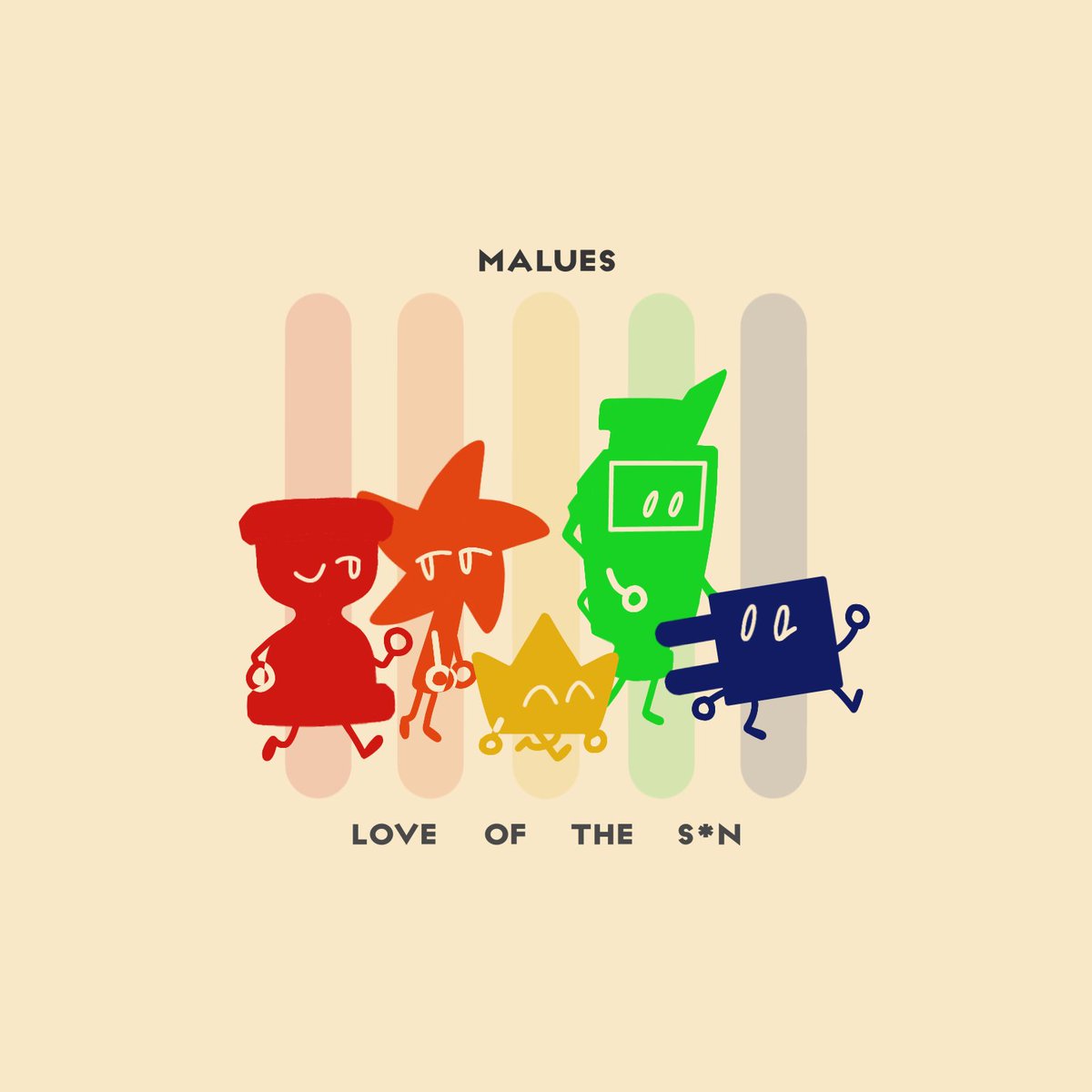 Cottonflame1's tweet photo. Lots doodle based on The Strokes' "Future Present Past Ep" because Threat of Joy is so damn good #maluesLOTS https://t.co/5R190ffX2x