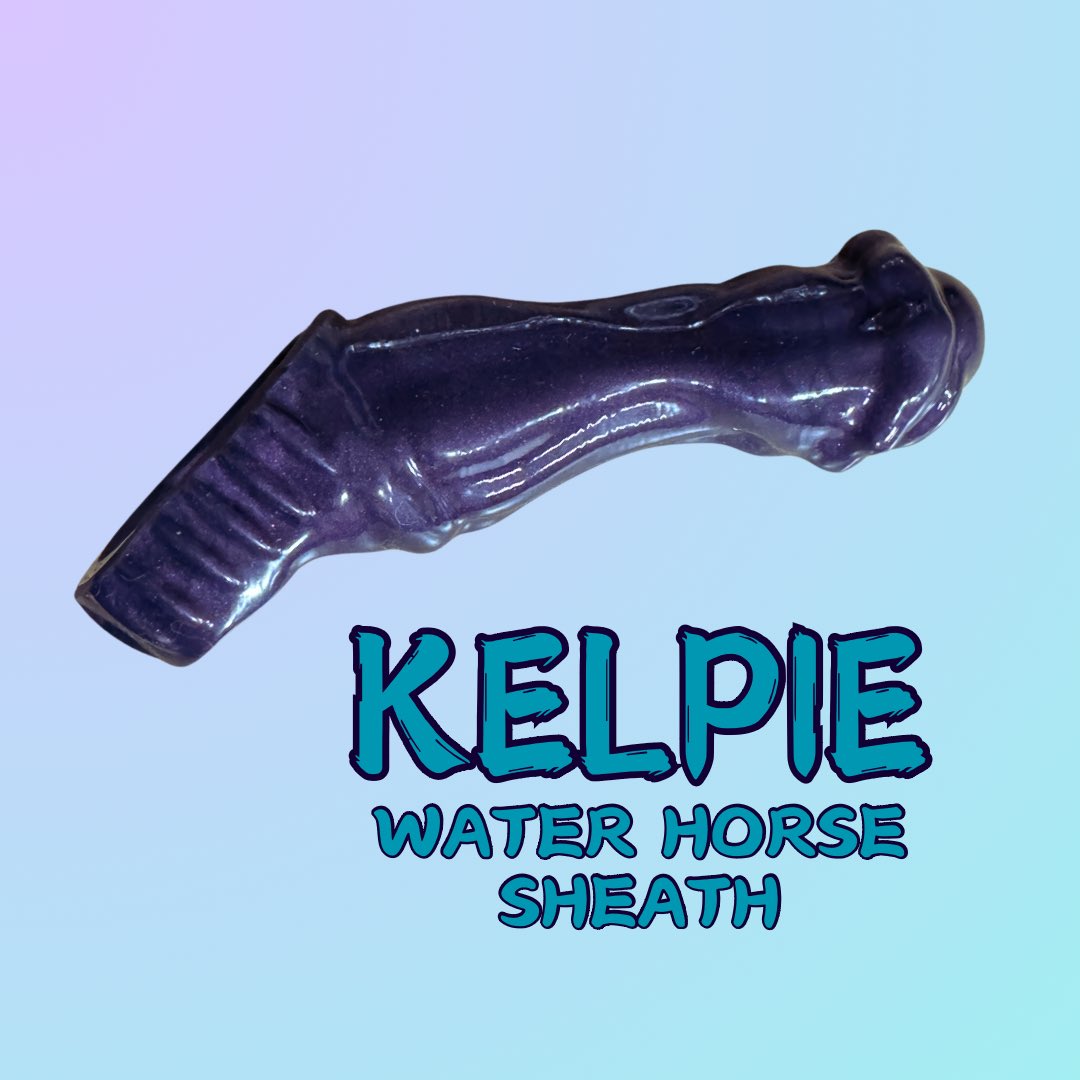 Our newest #cock sheath design. Closed tip, flared head, Kelpie the Water Horse. #fantasysextoys #sextoys #smallbusiness #cocksheath #goodvibes
