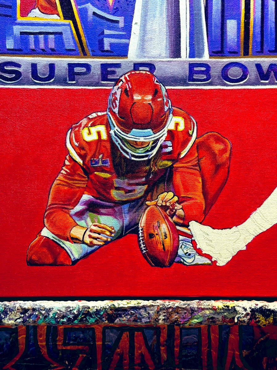 richesson's tweet photo. Adding @tommy_townsend to my @Chiefs Super Bowl 58 painting https://t.co/jaJFwC2P4L