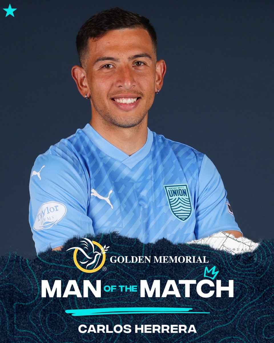 MontereyBayFC's tweet photo. 💫 Tonight’s Golden Memorial 𝗠𝗮𝗻 𝗼𝗳 𝘁𝗵𝗲 𝗠𝗮𝘁𝗰𝗵 is @carlosthecraque! https://t.co/BF5WhsO3W3