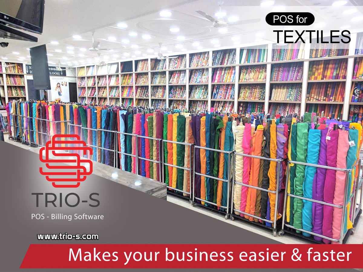 SakthiDevi5's tweet image. A Smart Appliction that helps you keep a Control on your Store!!! TRIO-S POS Billing Software!!! Price Starts from Rs.15000/- + Tax. LIVE ONLINE DEMO. For more details Call @ 8667243235 #triospos, #POSBilling, #posbillingsoftware, #textileshop, #restaurantbillingsoftware
