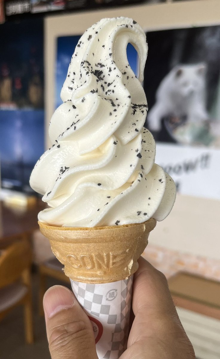 O_REC24723's tweet photo. 秋田県滞在中。
黒塩ソフトクリーム美味しい！
灯台登ったら足パンパン！ https://t.co/Qj0Jf3lPlh