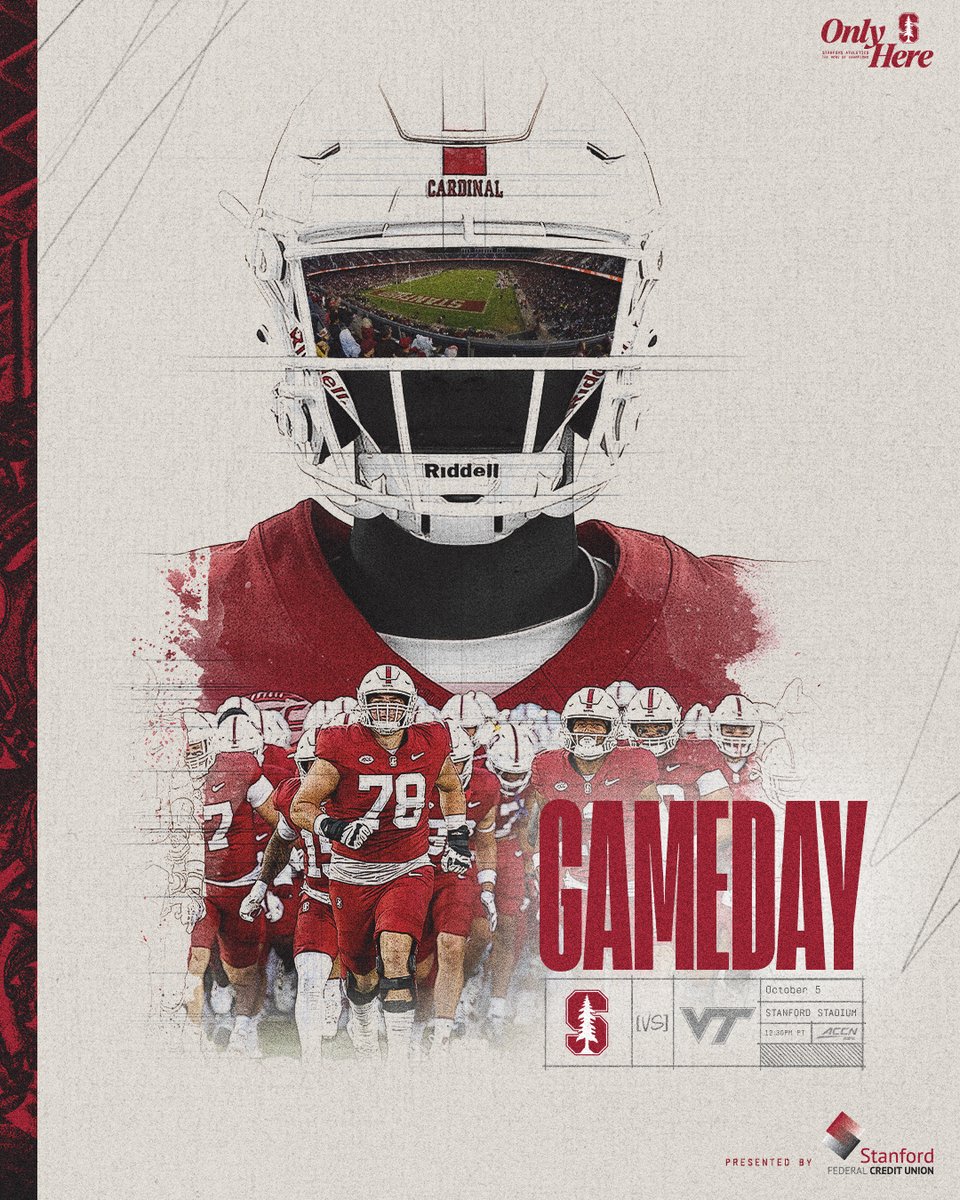 Stanford Football (@stanfordfball) on Twitter photo Bringing a little ACC-flavor to the Bay 🌲
📍 Stanford Stadium
🕓 12:30 pm PT
📺 <a href="/accnetwork/">ACC Network</a>
📻 tinyurl.com/y7dsphcs
📊 tinyurl.com/paxaw7u4
#GoStanford Bringing a little ACC-flavor to the Bay 🌲
📍 Stanford Stadium
🕓 12:30 pm PT
📺 <a href="/accnetwork/">ACC Network</a>
📻 tinyurl.com/y7dsphcs
📊 tinyurl.com/paxaw7u4
#GoStanford